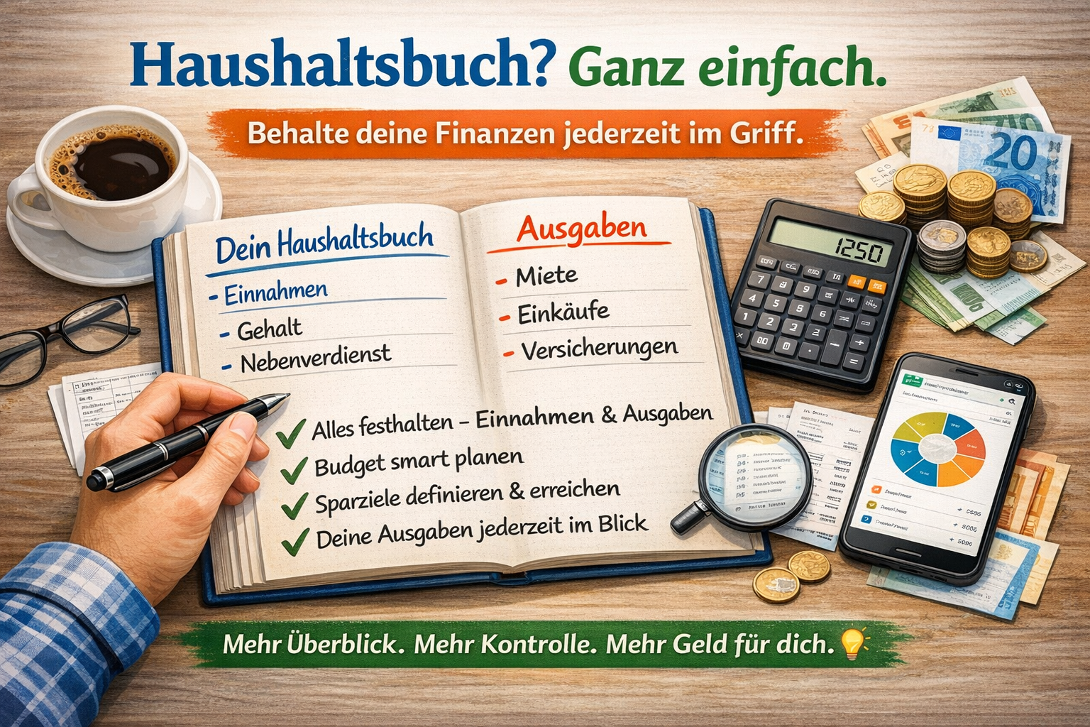 Haushaltsbuch führen leicht gemacht: So behältst du deine Finanzen im Griff